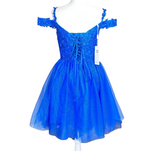 NEW Lavetir Fairycore Dress 8 Dance Sparkle Lace Up Tulle Cosplay - Picture 4 of 16